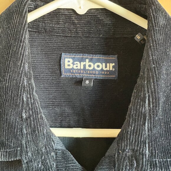 Men's Barbour Blue Corduroy Shirt Jacket - Size Medium - Picture 2 of 3